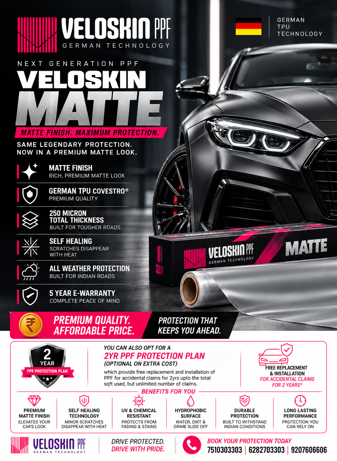 Veloskin Matte PPF flyer